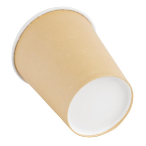 Plastični lončki za vroče napitke rjave barve - 225 ml - paket 1000 - Fiesta