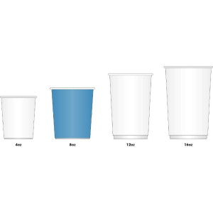 Plastični lončki za vroče napitke rjave barve - 225 ml - paket 1000 - Fiesta