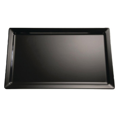 Black Pure Melamine GN1/2 Tray - APS - Fourniresto Black Pure Melamine GN1/2 Tray - APS - Fourniresto
