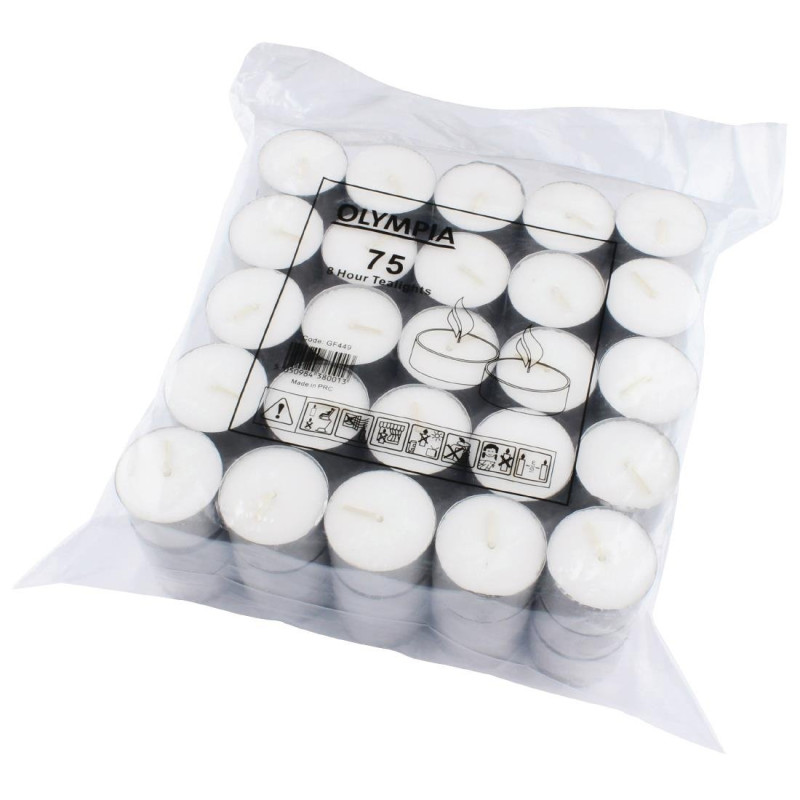 Sveče za ogrevanje 8 ur - paket 75 kosov - Olympia - Fourniresto Sveče za ogrevanje 8 ur - paket 75 kosov - Olympia - Fourniresto