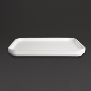 Plastični pladenj za hitro prehrano bel 345 x 265 mm - Olympia KRISTALLON - Fourniresto