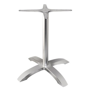 Podnožje mize s 4 vejami iz brušenega aluminija - Bolero