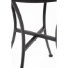 Okrogla bistro miza iz jekla s perforacijami - črna - 600 mm - Bolero - Fourniresto