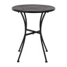 Okrogla bistro miza iz jekla s perforacijami - črna - 600 mm - Bolero - Fourniresto