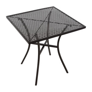 Miza Bistro kvadratna iz jekla z izrezom - črna - 700 mm - Bolero - Fourniresto