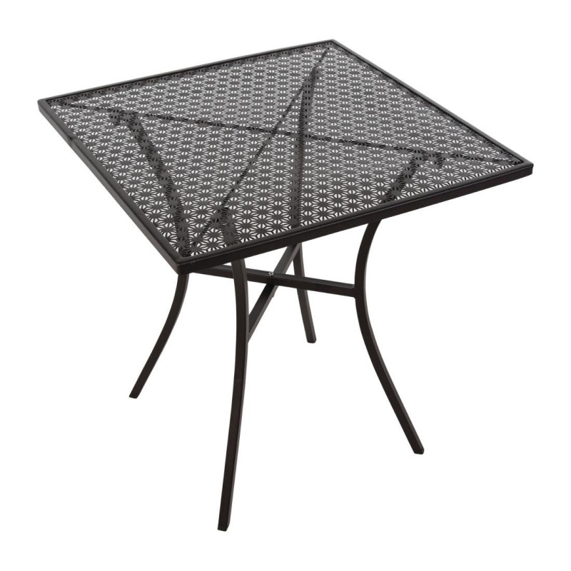 Miza Bistro kvadratna iz jekla z izrezom - črna - 700 mm - Bolero - Fourniresto Miza Bistro kvadratna iz jekla z izrezom - črna - 700 mm - Bolero - Fourniresto