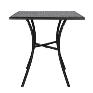 Miza Bistro kvadratna iz jekla z izrezom - črna - 700 mm - Bolero - Fourniresto