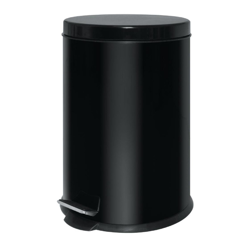 Black Stainless Steel Pedal Bin - 20L - FourniResto Black Stainless Steel Pedal Bin - 20L - FourniResto