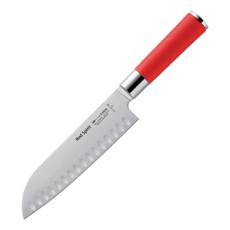 Nož Santoku z vdolbinami Red Spirit - 180mm - Dick Nož Santoku z vdolbinami Red Spirit - 180mm - Dick