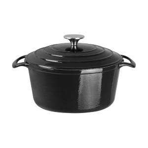 Cocotte Okrogla Črna - 3,2L - Vogue