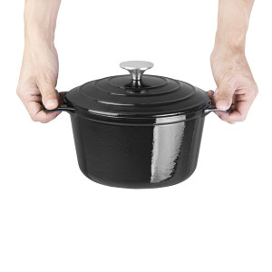 Cocotte Okrogla Črna - 3,2L - Vogue