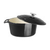 Cocotte Okrogla Črna - 3,2L - Vogue