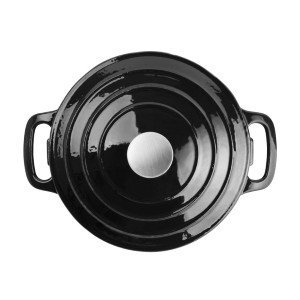 Cocotte Okrogla Črna - 3,2L - Vogue