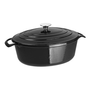 Cocotte Ovalna Črna - 5L - Vogue