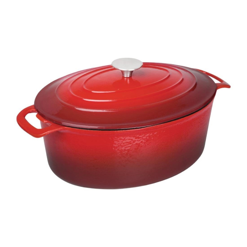 Velika ovalna rdeča lonec - 6L - Vogue Velika ovalna rdeča lonec - 6L - Vogue