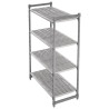 Enota s 4 policami s prosojno mrežo - Š 1530 x G 460 mm - Cambro
