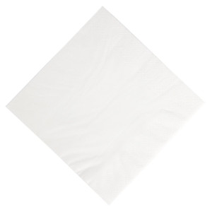 Brise za zajtrk, bele, kompostabilne - 3 plasti - 400 x 400 - paket 1000 - FourniResto