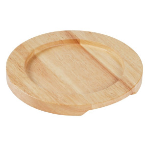 Podpora iz svetlega lesa za okroglo litega železa s ušesi - Ø210mm - Olympia - Fourniresto