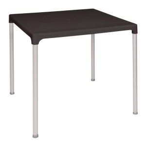 Kvadratna miza z črnimi aluminijastimi nogami 750mm - Bolero - Fourniresto
