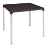 Kvadratna miza z črnimi aluminijastimi nogami 750mm - Bolero - Fourniresto