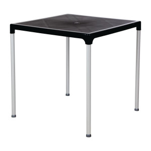 Kvadratna miza z črnimi aluminijastimi nogami 750mm - Bolero - Fourniresto