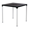 Kvadratna miza z črnimi aluminijastimi nogami 750mm - Bolero - Fourniresto
