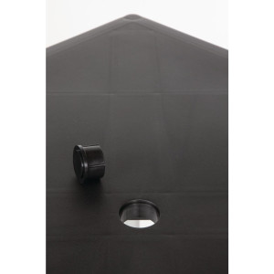 Kvadratna miza z črnimi aluminijastimi nogami 750mm - Bolero - Fourniresto