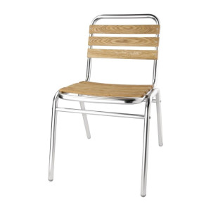 Stoli bistro pepel in aluminij - Bolero - Fourniresto