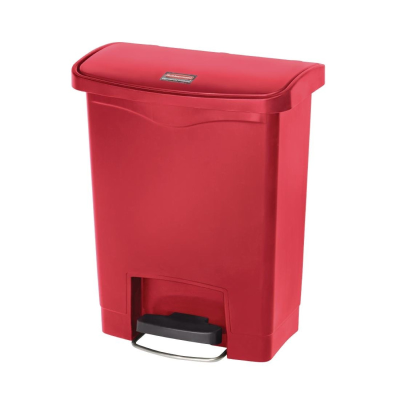 Koš za smeti s pedalom Slim Jim rdeče barve - 30L - Rubbermaid Koš za smeti s pedalom Slim Jim rdeče barve - 30L - Rubbermaid