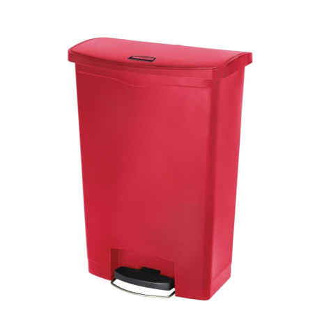 Koš za smeti s pedalom Slim Jim rdeče barve - 90L - Rubbermaid