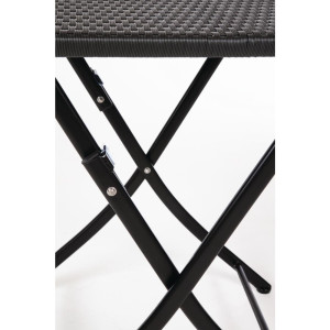 Pližljiva kvadratna mizica iz ratana - 600mm - Bolero - Fourniresto
