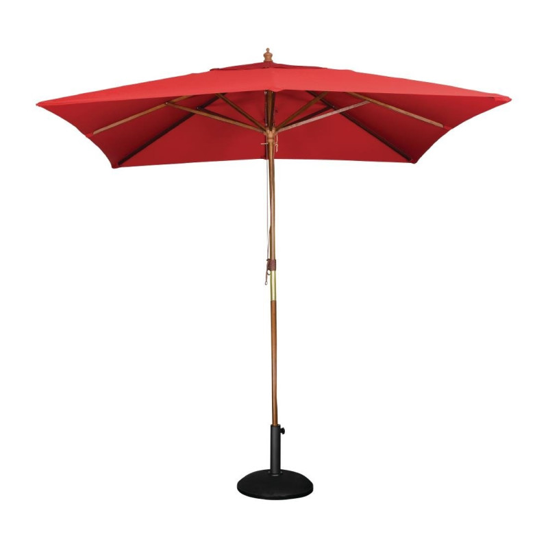 Red Square Parasol - 2.5m - Bolero Red Square Parasol - 2.5m - Bolero