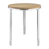 Okrogla miza iz jesena in aluminija 600mm - Bolero - Fourniresto