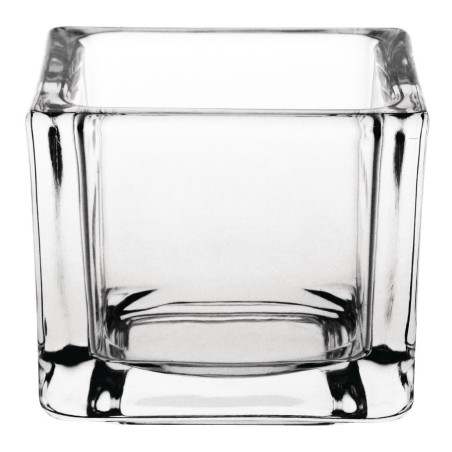Photophore carré en verre transparent - Lot de 6 - Olympia - Fourniresto Photophore carré en verre transparent - Lot de 6 - Olympia - Fourniresto