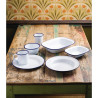 Rektangularna emajlirana jeklena plošča 180x130x40mm - Komplet 6 kosov - Olympia - Fourniresto