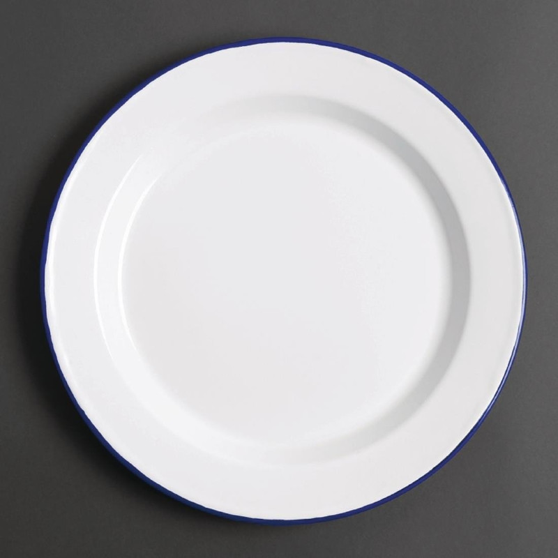 Assiette plate en acier émaillé 245mm - Lot de 6 - Olympia - Fourniresto Assiette plate en acier émaillé 245mm - Lot de 6 - Olympia - Fourniresto