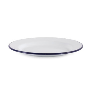 Ravna krožna plošča iz emajliranega jekla 245mm - Komplet 6 - Olympia - Fourniresto