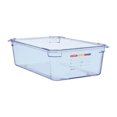 Blue airtight container ABS GN1/1 150mm - Araven - Fourniresto Blue airtight container ABS GN1/1 150mm - Araven - Fourniresto