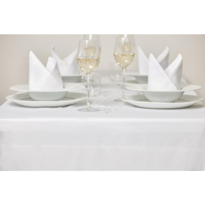 Bela satenasta prtačka - 1370 x 1780 mm - Mitre Luxury - Fourniresto
