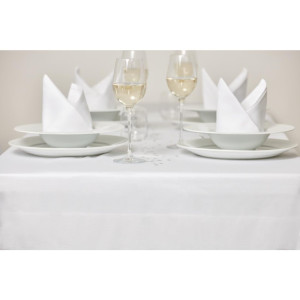 Bela prtačka iz satena 1600 x 1600 mm - Mitre Luxury - Fourniresto