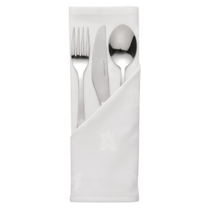 Beli bombažni prtički 450 x 450mm - Komplet 10 kosov - Mitre Luxury - Fourniresto