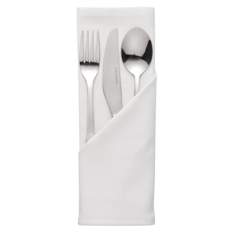 Beli prtički iz poliestra - Komplet 10 kosov - Mitre Essentials - Fourniresto