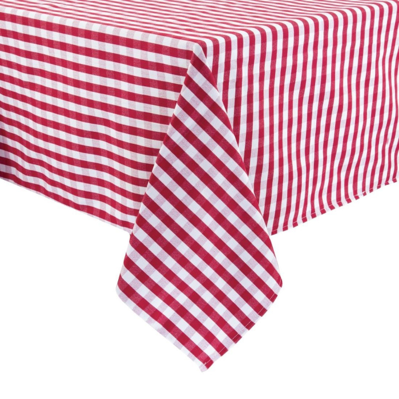 Pravokotna prta s rdečimi karirastimi vzorci iz poliestra 890 x 890 mm - Mitre Essentials - Fourniresto Pravokotna prta s rdečimi karirastimi vzorci iz poliestra 890 x 890 mm - Mitre Essentials - Fourniresto