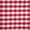 Pravokotna prtomna prt z rdečimi kvadrati iz poliestra 1320 x 1320 mm - Mitre Essentials - Fourniresto