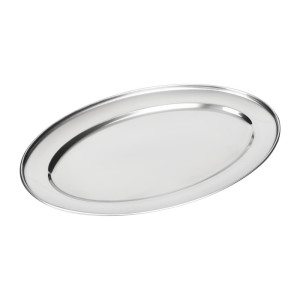 Servirni pladenj ovalen inox - 450mm - Olympia - Fourniresto