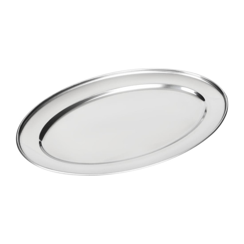 Servirni pladenj ovalen inox - 450mm - Olympia - Fourniresto Servirni pladenj ovalen inox - 450mm - Olympia - Fourniresto