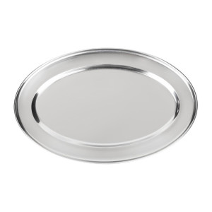 Servirni pladenj ovalen inox - 450mm - Olympia - Fourniresto