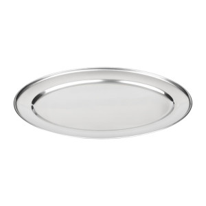 Servirni pladenj ovalen inox - 450mm - Olympia - Fourniresto