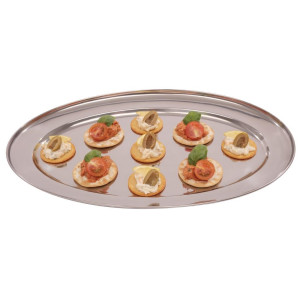 Servirni pladenj ovalen inox - 450mm - Olympia - Fourniresto
