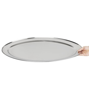 Ovalna servirna plošča iz nerjavečega jekla - 660mm - Olympia - Fourniresto